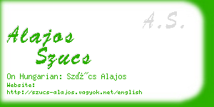 alajos szucs business card